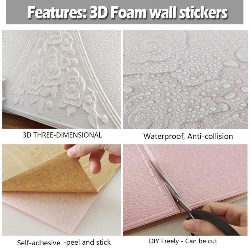 BIG SALE BUNDLE 10pcs 3D Wallpaper Home Decor Self Adhesive Wall