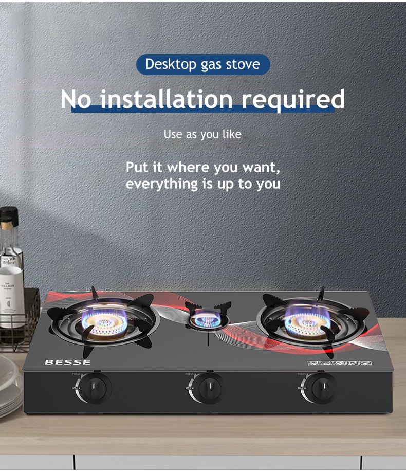 vovova Gas Stove 4.0KW domestic tabletop stainless steel gas stove