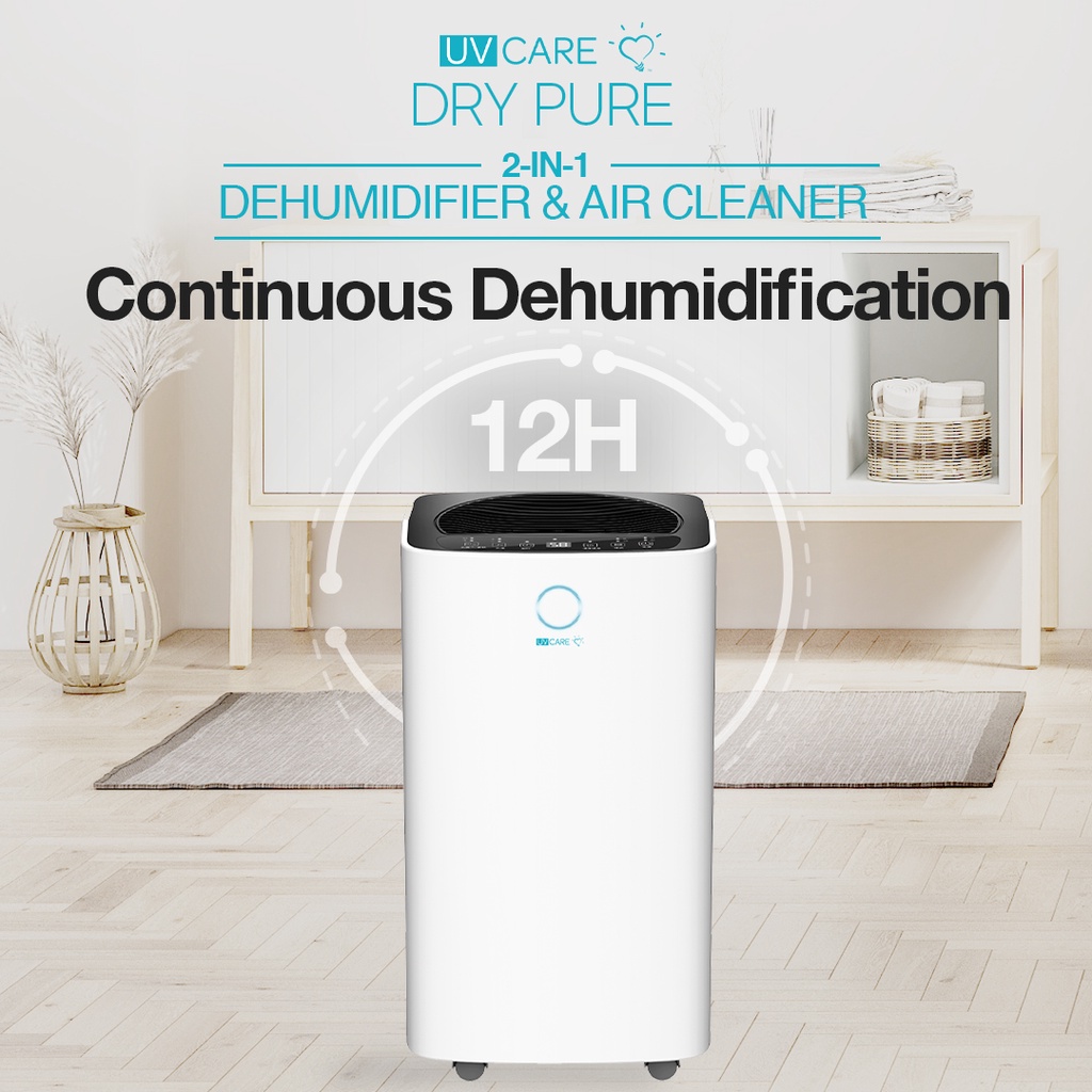 UV Care Dry Pure 2-in-1 Dehumidifier & Air Cleaner: 20L | Shopee ...