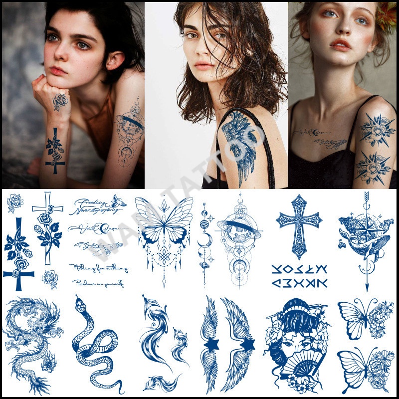 WAM TATTOO Juice Tattoo Patch Semi-Permanent For 15 Days Sticker ...