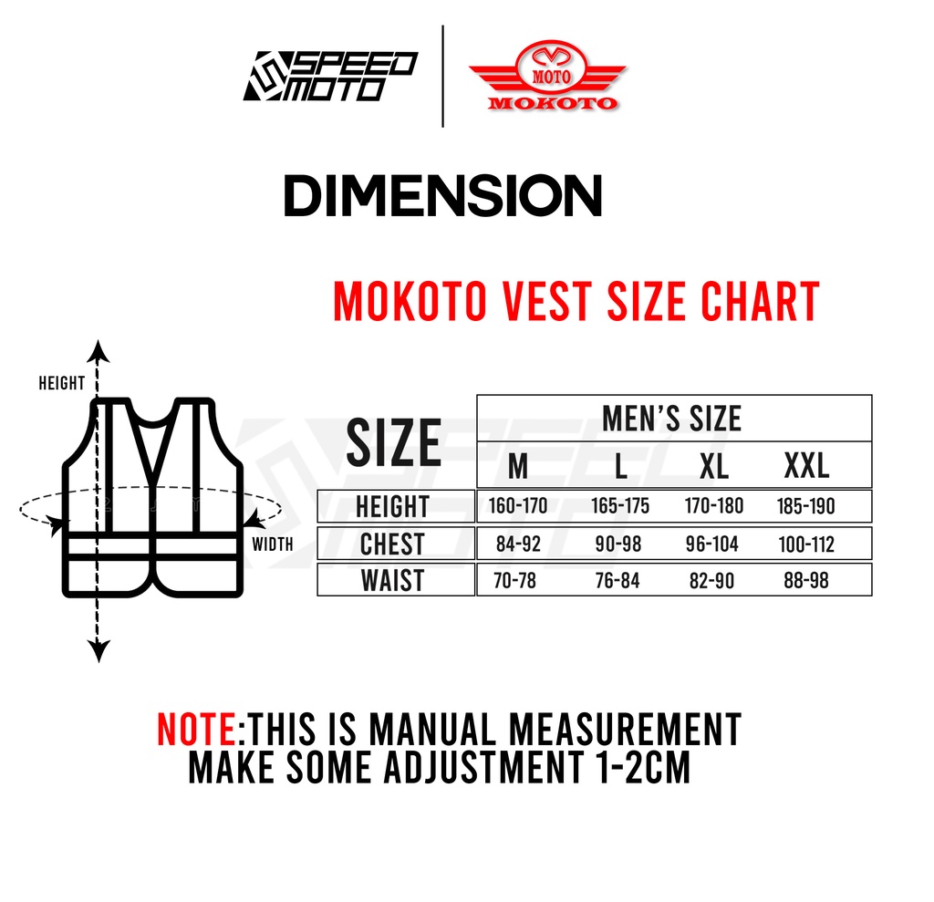 MOKOTO HIGH VISIBILITY MULTI-POCKETS REFLECTORIZED VEST