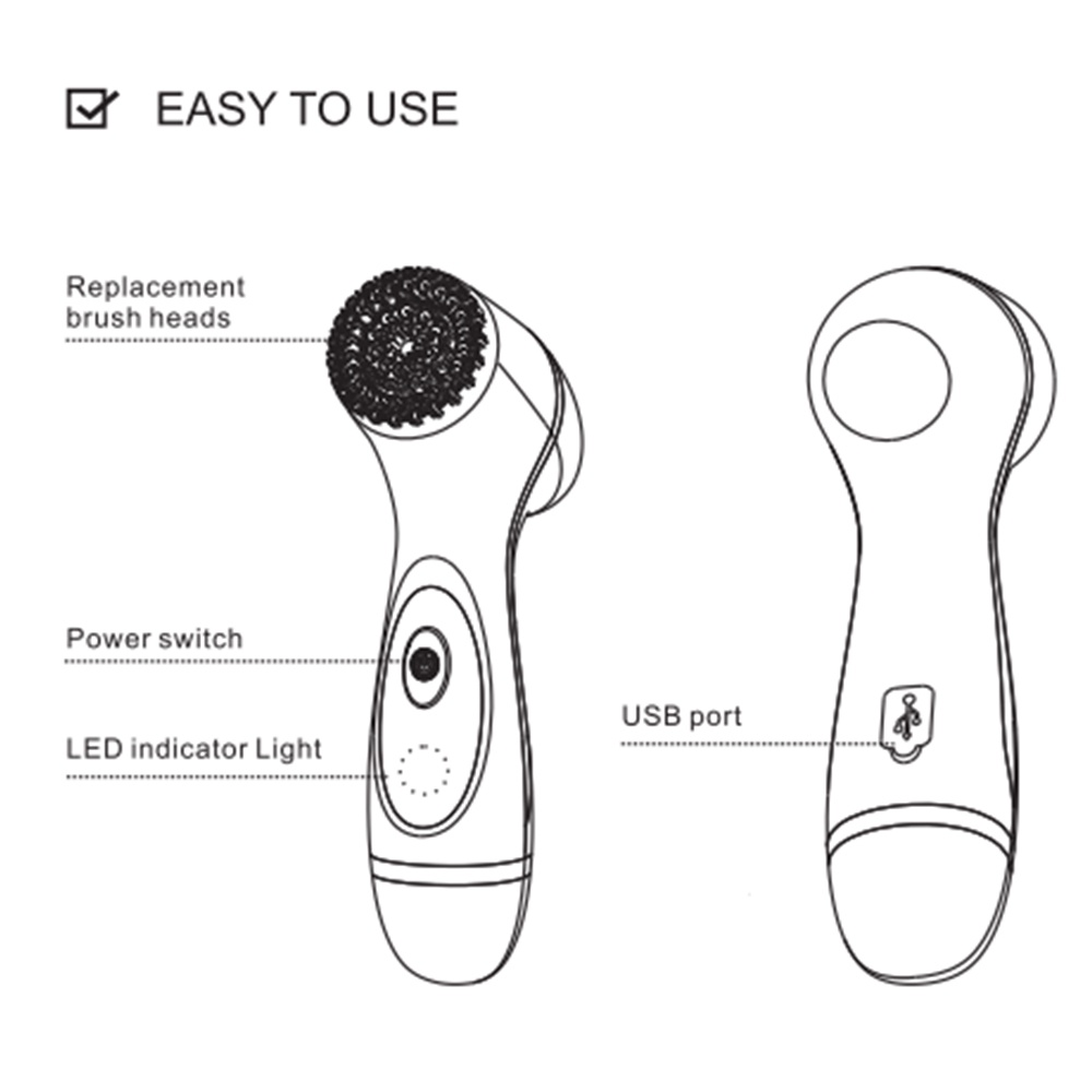 Cleansing Brush Sonic Nu Face Spin Brush Set Galvanica Facial Spa System For Skin Deep Cleaning Remove Blackhead Device Sonic Nu