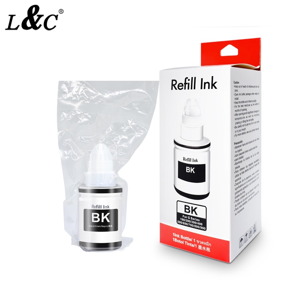 L&C Refill ink 135ml 790 890 4 Color Ink Set for Canon PIXMA E3370 ...