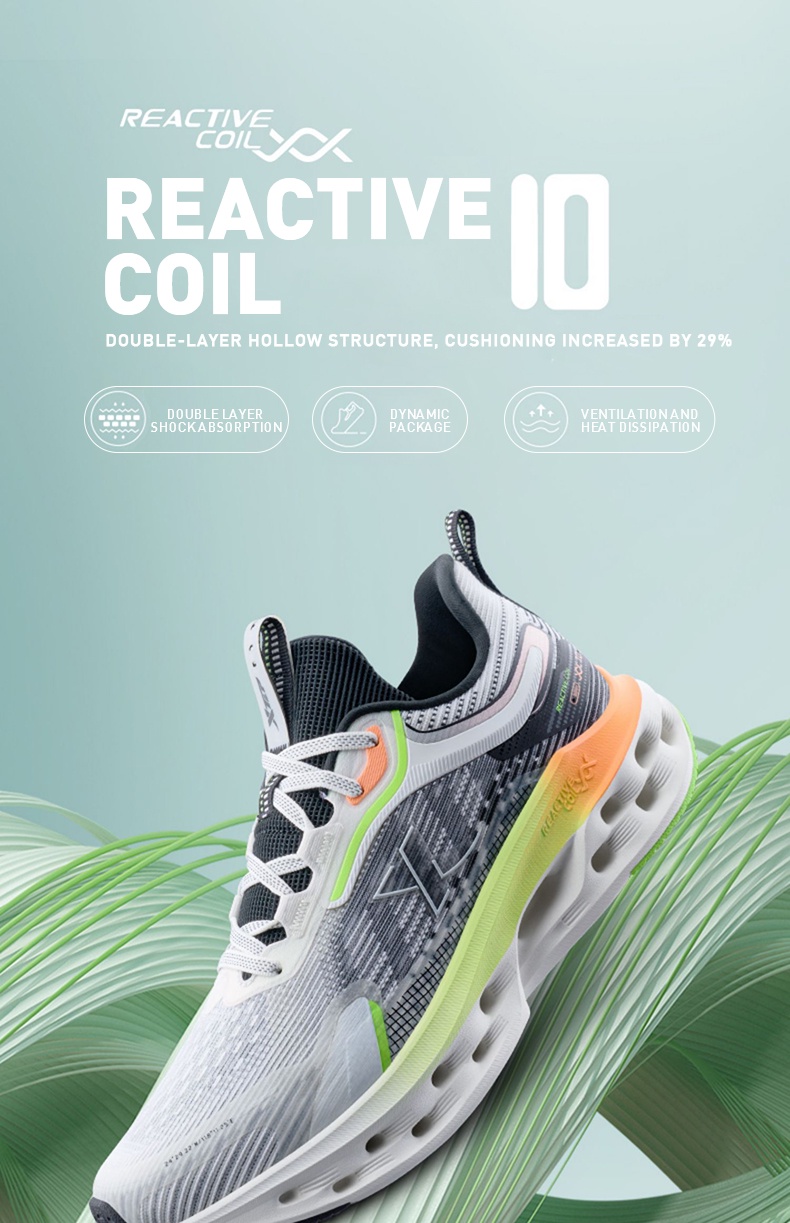 Xtep Reactive Coil 10.0 Men Running Shoes Stability Support Wear Resistant Mesh Comfortable Shopee Philippines