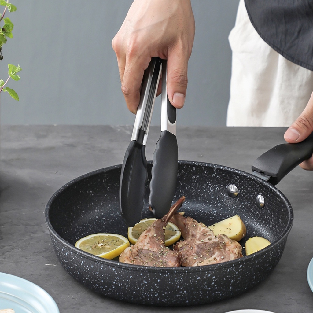 Simplus x Inssa Silicone Food Tweezer Stainless Steel Handle Utensil ...