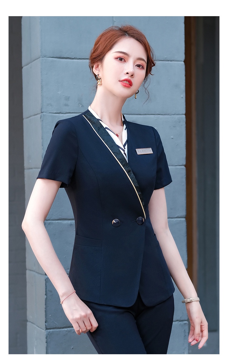 861 Professional Women's Short-Sleeved Suit Hotel Workwear Summer ...