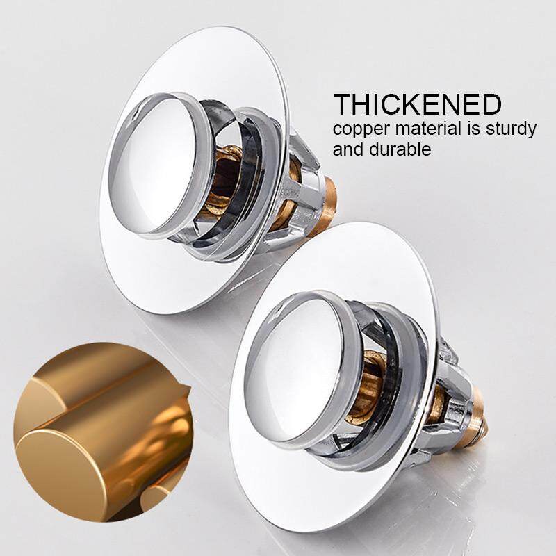 H&W Brass Pop-Up Sink Drain Filter Core Bathtub Basin Hair Catcher ...