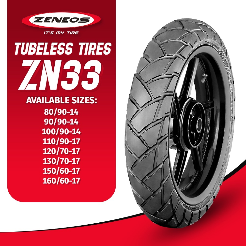 Zeneos TURINO ZN33 150/60-17 Tubeless Motorcycle Tire Scootic Underbone ...