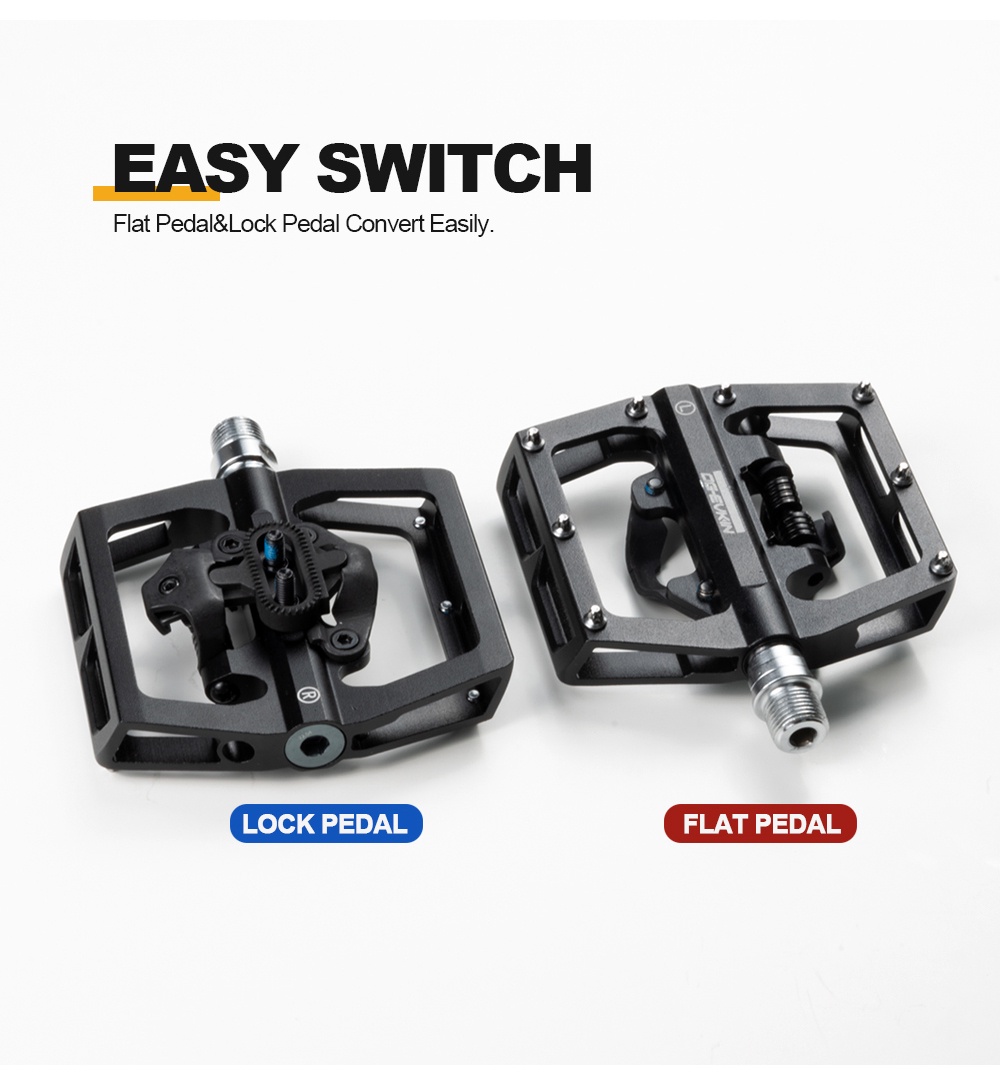 OG-EVKIN Self-locking Aluminum Pedals SPD Pedals Lock For Road Bike ...