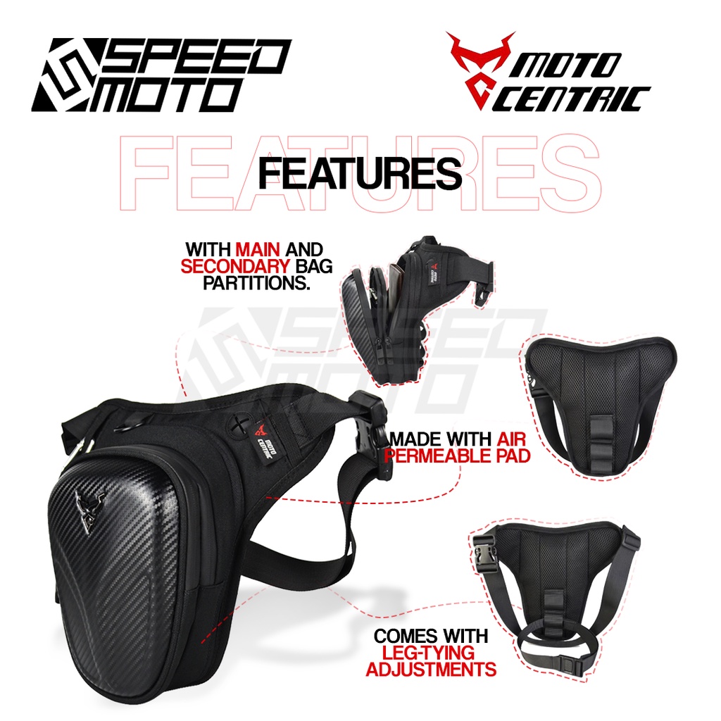 MOTOCENTRIC MC 0119 HARDSHELL LEG BAG WATERPROOF OXFORD CLOTH MULTI PURPOSE WAIST BELT BAG SPEEDMOTO Shopee Philippines