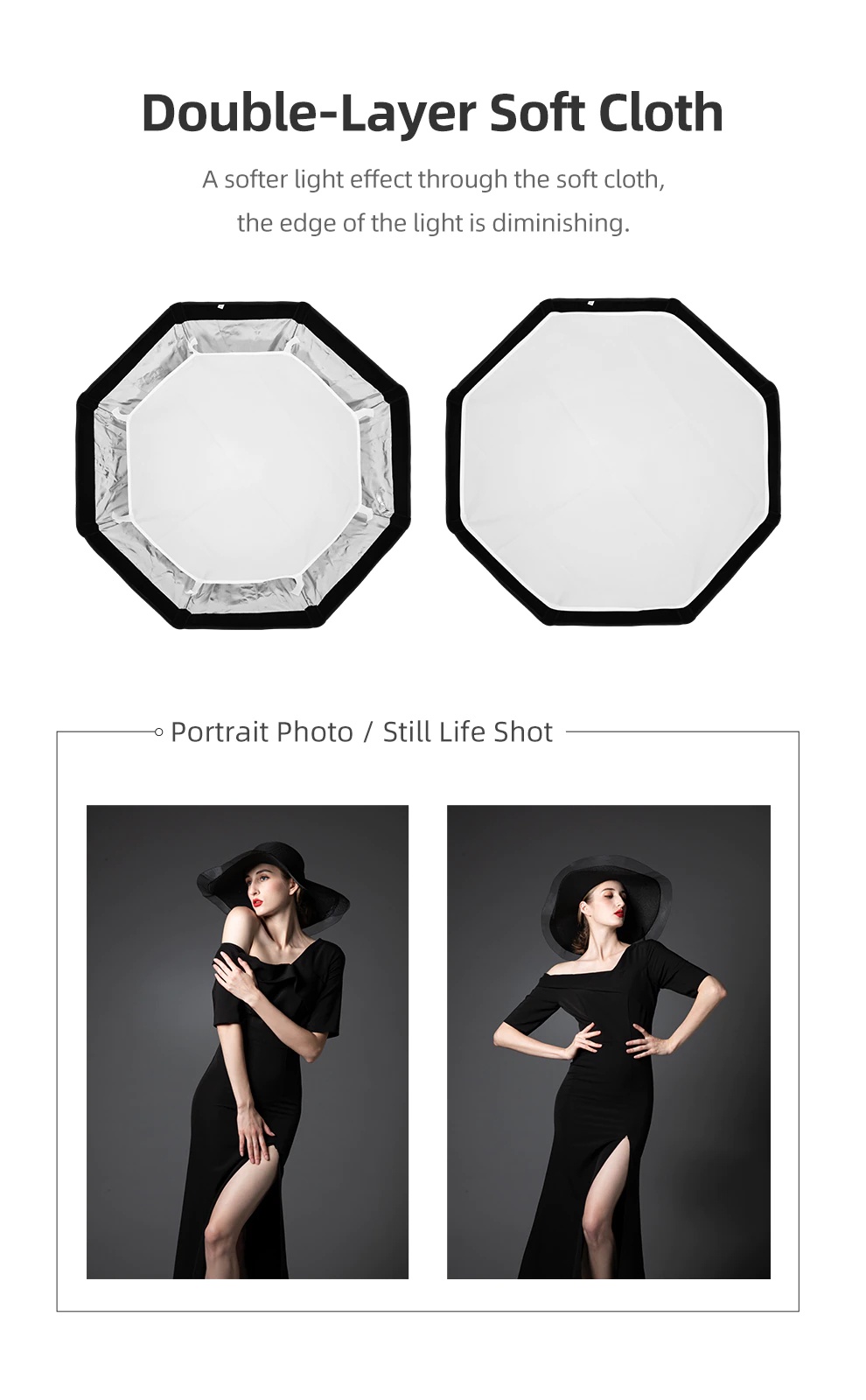 Triopo 25.6 Inch Honeycomb Grid Octagonal Umbrella Photography Softbox For Godox V860 V850 TT600 TT685 TT685II YN560 III IV JY-680A Etc Flash Speedlite Softboxes