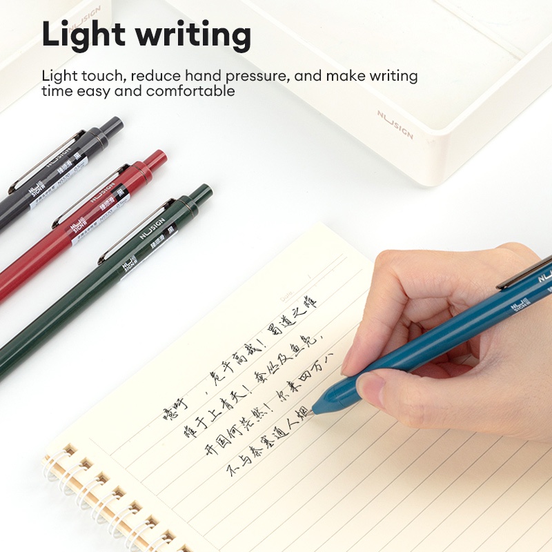 Nusign by Deli Gel Pen 0.5mm Black Student Stationery Writing Pen ...