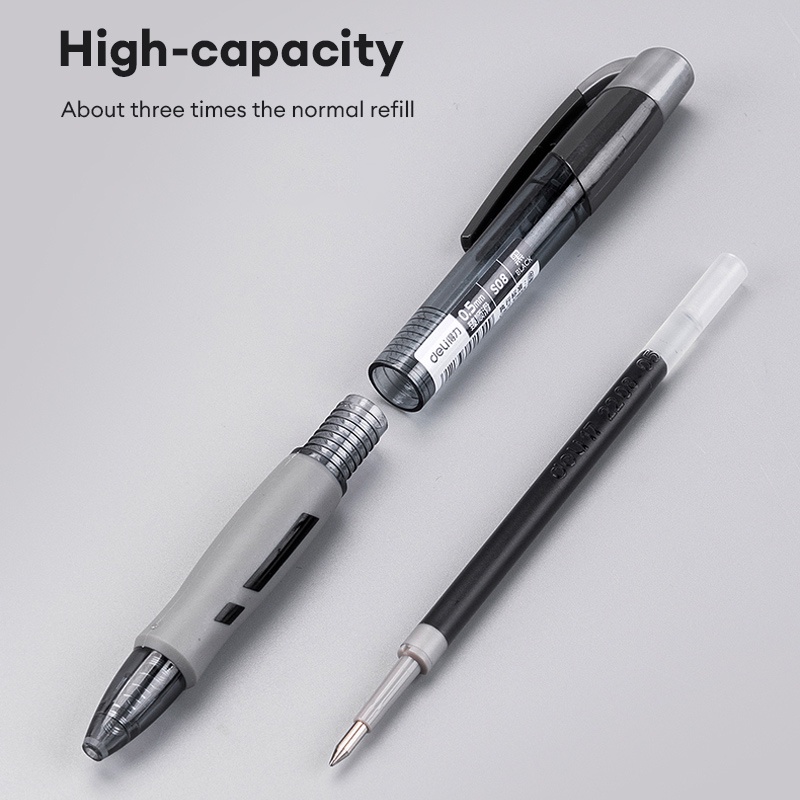 Deli Gel Pen 0.5mm Press Sign Pen Writing Stationery Office & School ...