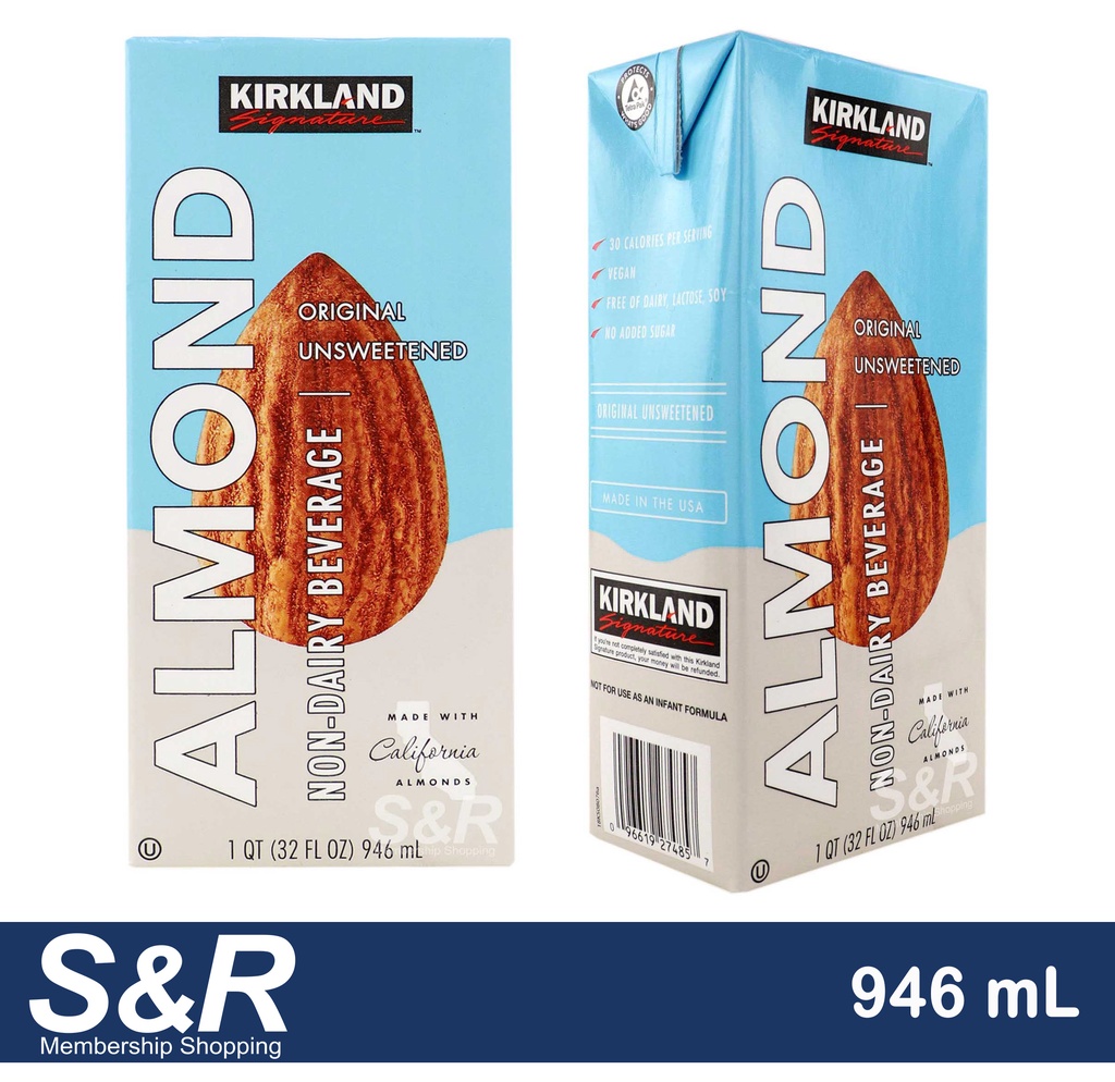 Kirkland Signature Original Unsweetened Almond NonDairy Beverage 946mL