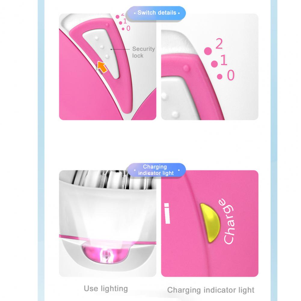 Kemei Epilator Female Rechargeable Hair Removal Machine Electric Lady