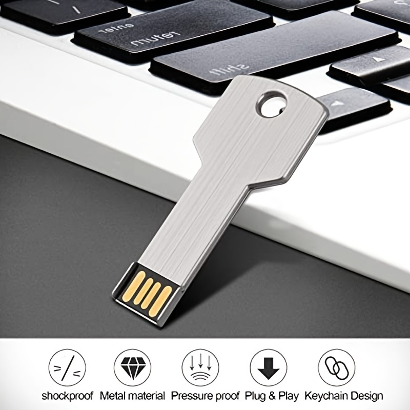 16/32/64GB Metal Key Design USB Flash Drive, 16GB Metal Key Shaped ...