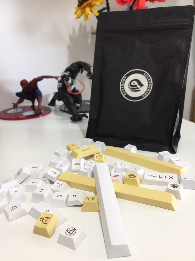 Alchemy Theme Keycap 140 keys Cherry Profile PBT Dye Subbed Japanese ...