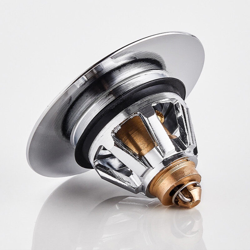 H&W Brass Pop-Up Sink Drain Filter Core Bathtub Basin Hair Catcher ...