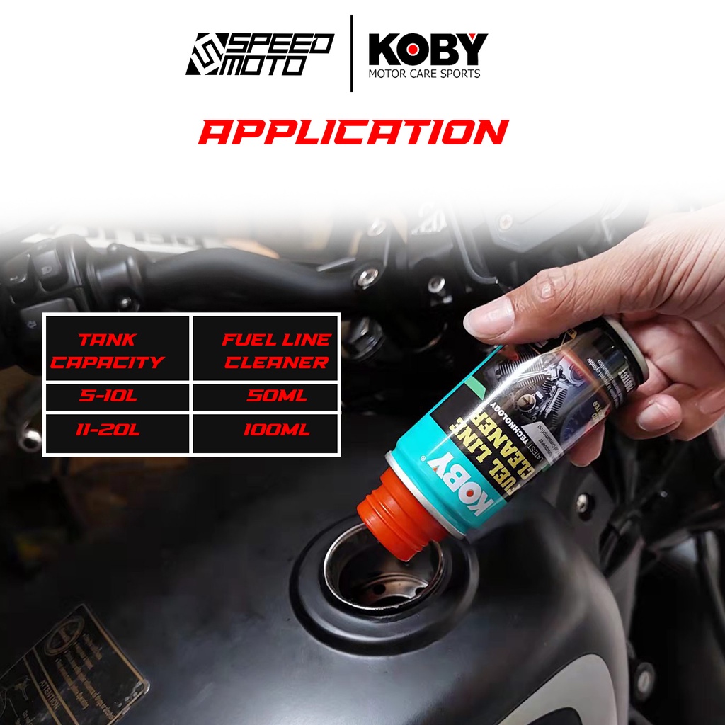 KOBY FUEL LINE CLEANER 100ML M337 MOTO BOOSTER FUEL SYSTEM CLEANER ...