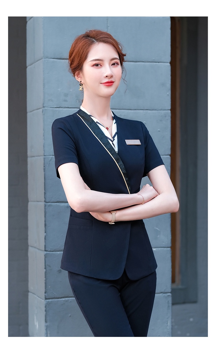 861 Professional Women's Short-Sleeved Suit Hotel Workwear Summer ...