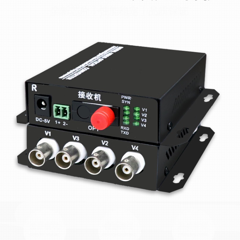 Analog BNC Video to Fiber Optic Converter Transmitter Receiver for CCTV ...
