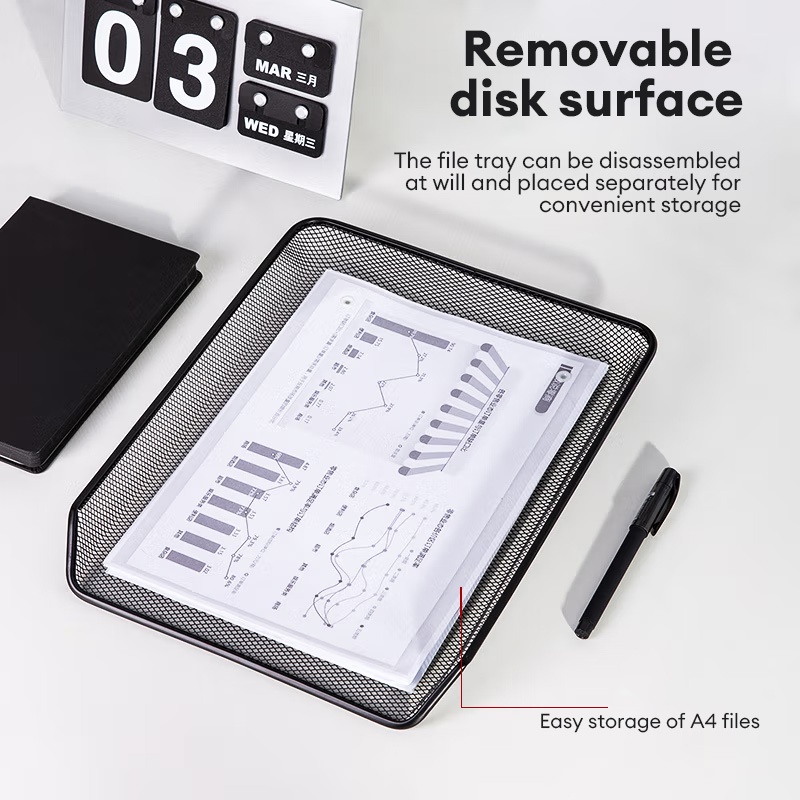 Deli File Tray Desktop Organizer Magazine Document Paper Storage Shelf ...
