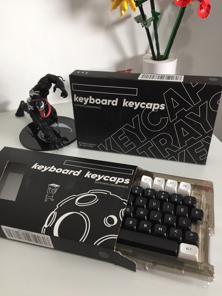 Double Shot 150 Keys MSA Profile Keycap White Black Keycaps ISO Enter ...
