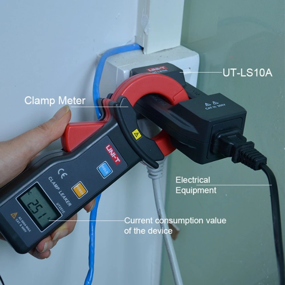 UNI-T AC Line Splitter 3 Pin/2 Pin Digital Clamp Meter Load Bipolar ...