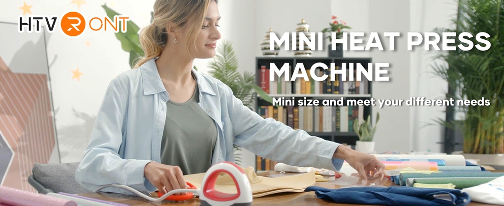 HTVRONT 220v Mini Heat Press Machine Small Meter For T Shirts Portable ...