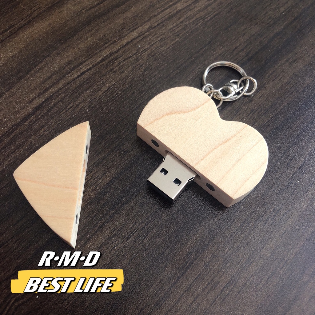 JIANSU USB drive customized natral wood heart shape, USB flash drive ...