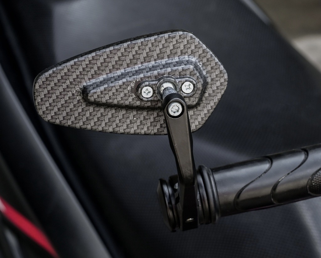 Motorcycle Aluminum Rear View Side Mirror Round Bar end Rear Mirror ...
