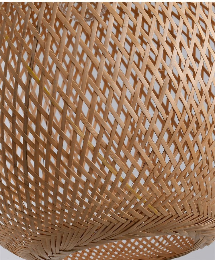 AIMI Bamboo Lantern Chinese Rattan Chandelier Pendant Light Ceiling ...