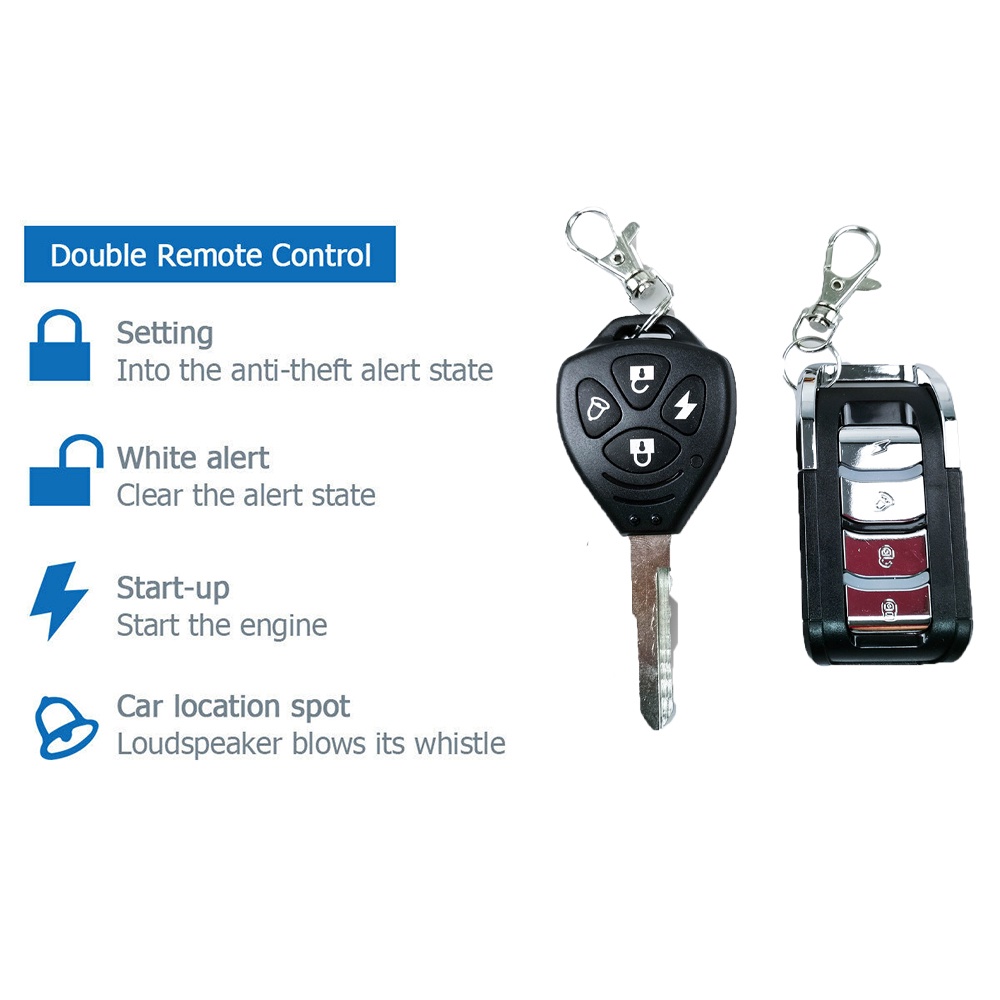 Universal Motorcycle Alarm System Anti-Theft Security Remote Control ...