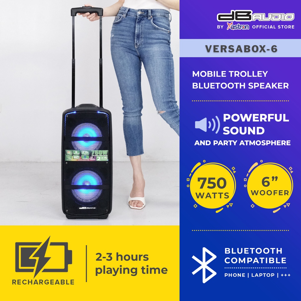 DB Audio by Astron VERSABOX06 Portable Mobile Trolley Speaker