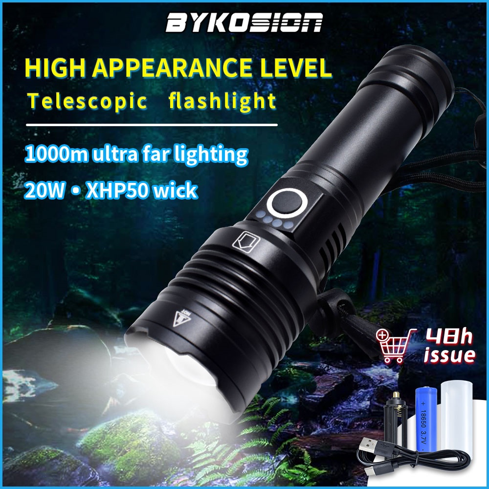 BYKOSION Diving Flashlight 2000LM 20W XHP50 LED Scuba Diving Light ...