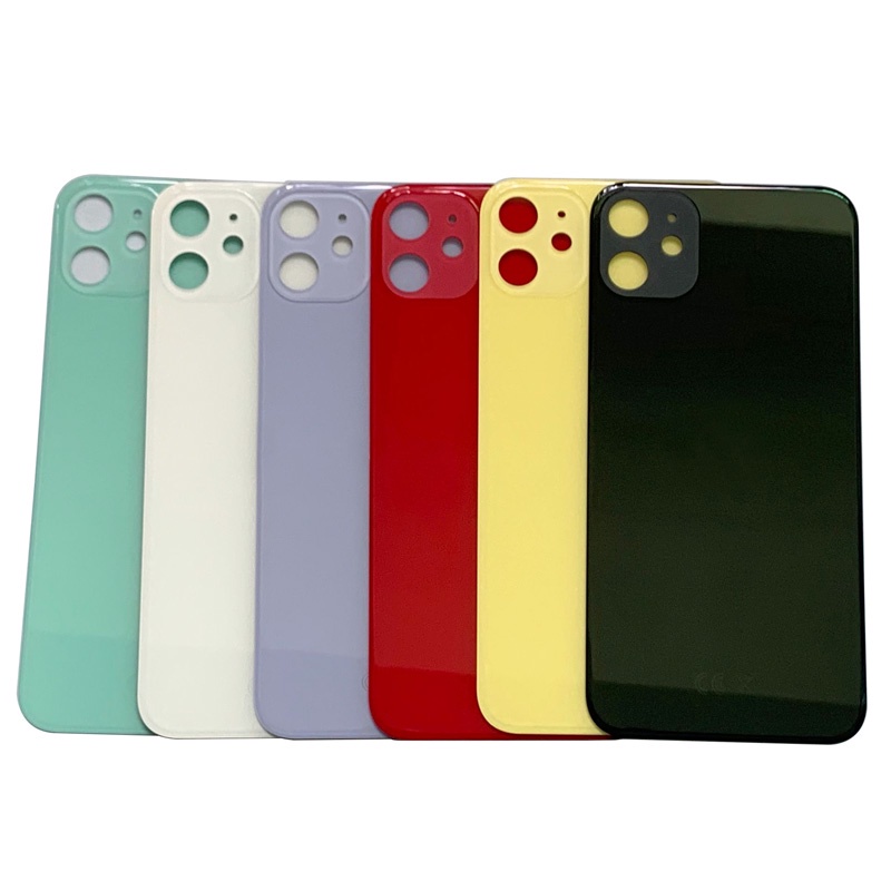 For iPhone 11 Glass Plate Battery Cover with Logo Repair Parts