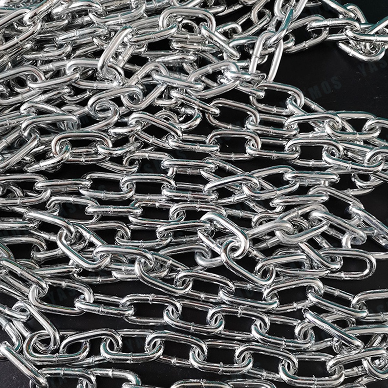 1/8'' X 33Ft Length Galvanized Steel Coil Chain, Silver Heavy Duty Chain Links Metal Chain For Indoor And Outdoor Hanging Pet Chain Security Lock Chain - View #7