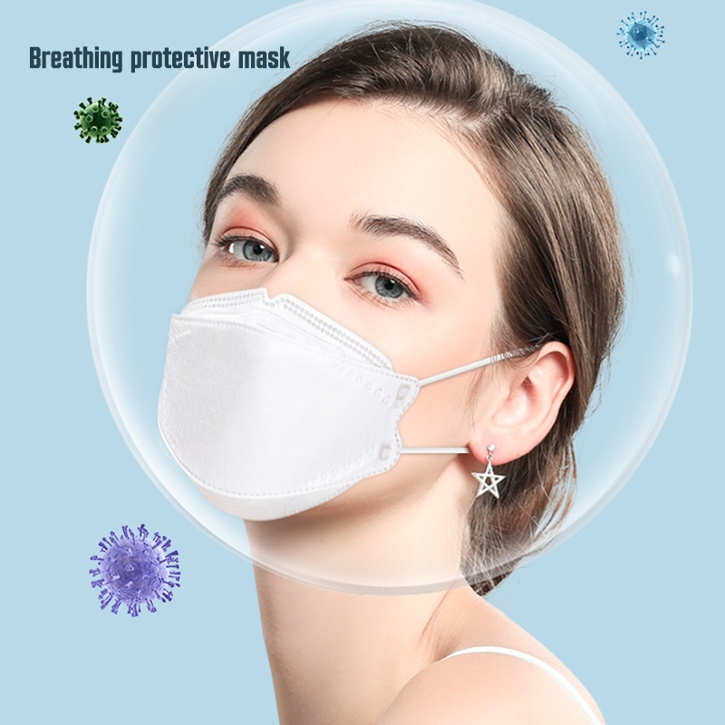 Zihang 50 Pcs 4 Layer Kf94 Korean Face Mask Pm2.5 Protective Disposable ...