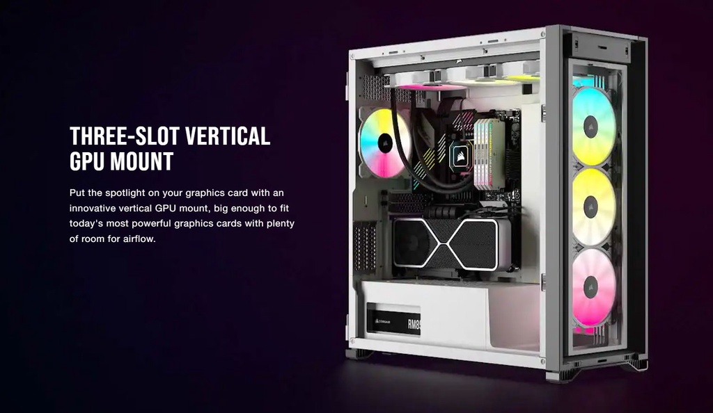 CORSAIR 7000X Full Tower ATX PC Case iCUE RGB Slide-On Tempered 9 Drive ...