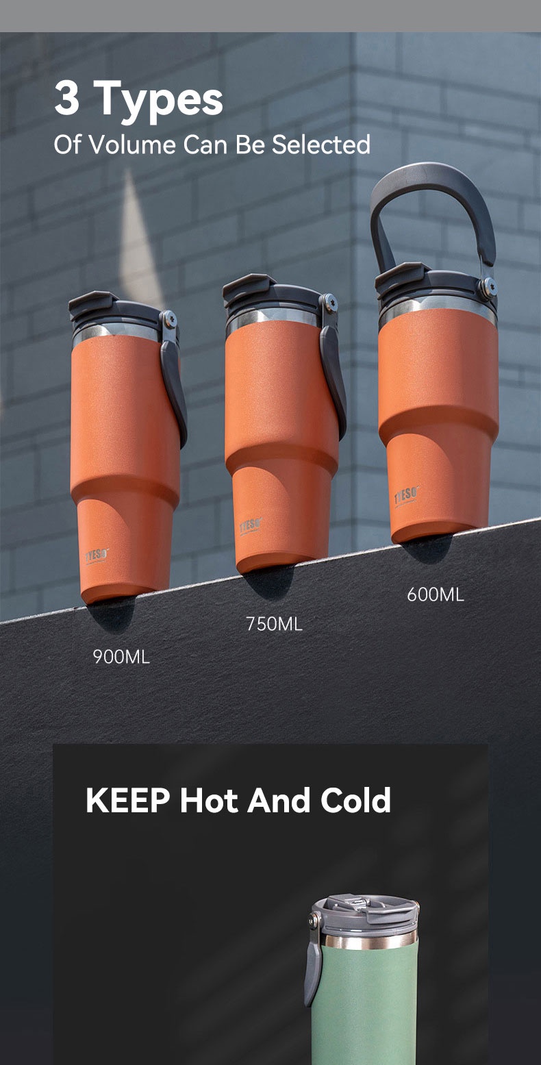 Original Tyeso Vacuum Insulated Tumbler Hot And Cold Thermoflask
