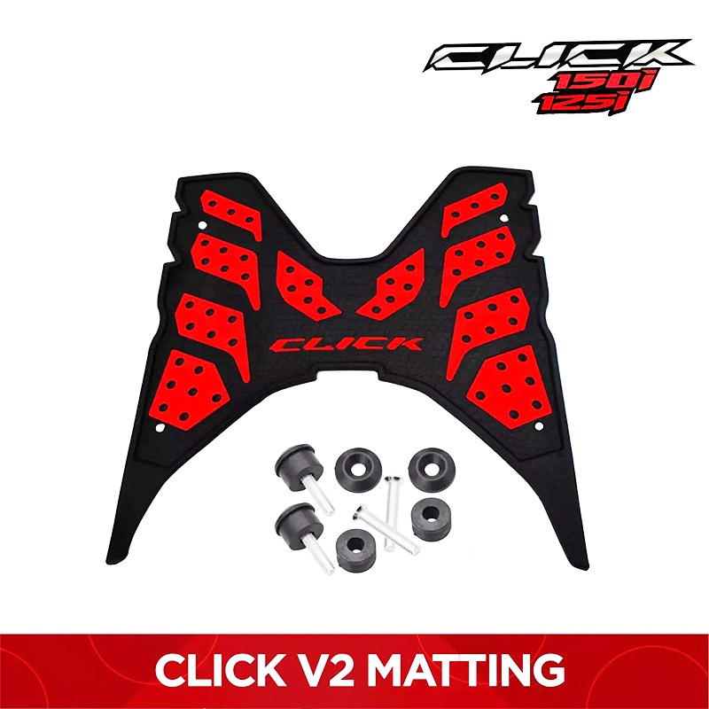 HONDA CLICK 125i /150i Footboard Rubber Matting With Bolts For CLICK V1 ...