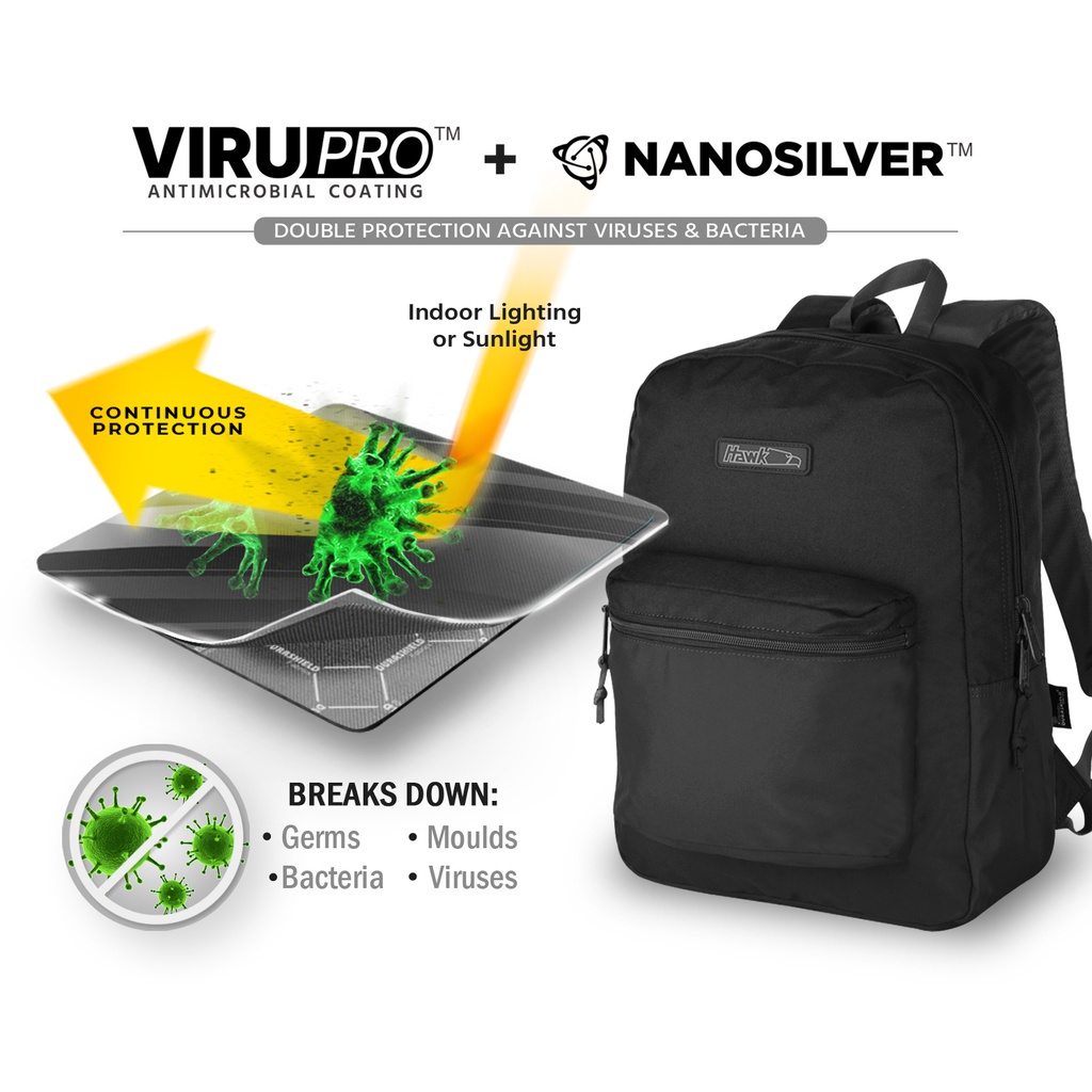 Hawk 5449 Backpack With Virupro Anti-Microbial Protection Shopee