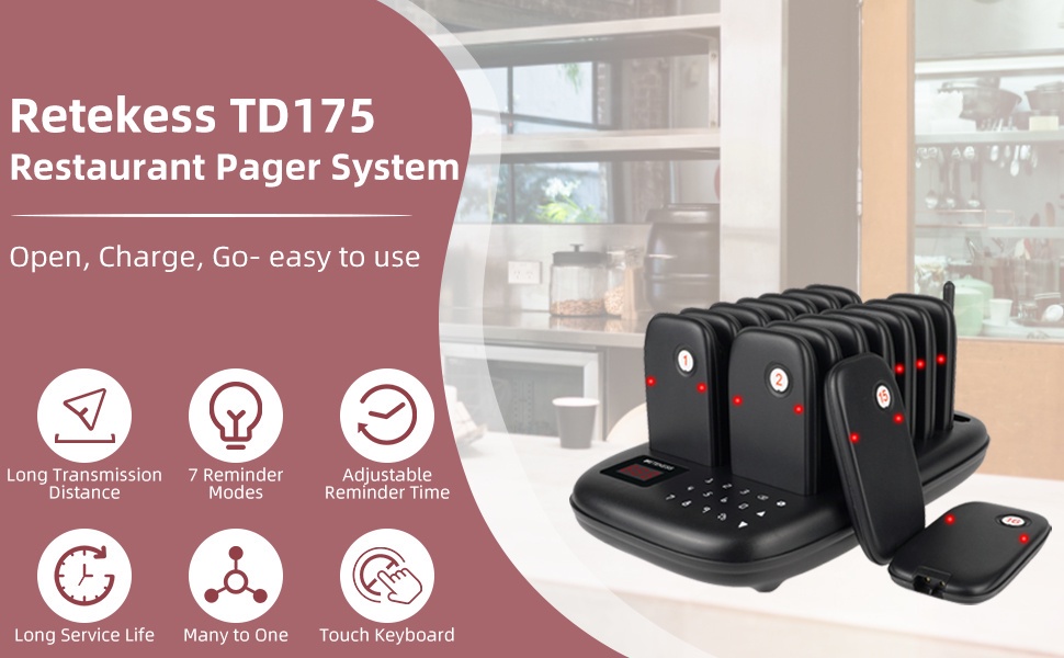 COD Restaurant Pager System Calling System Service Pagers for Long ...