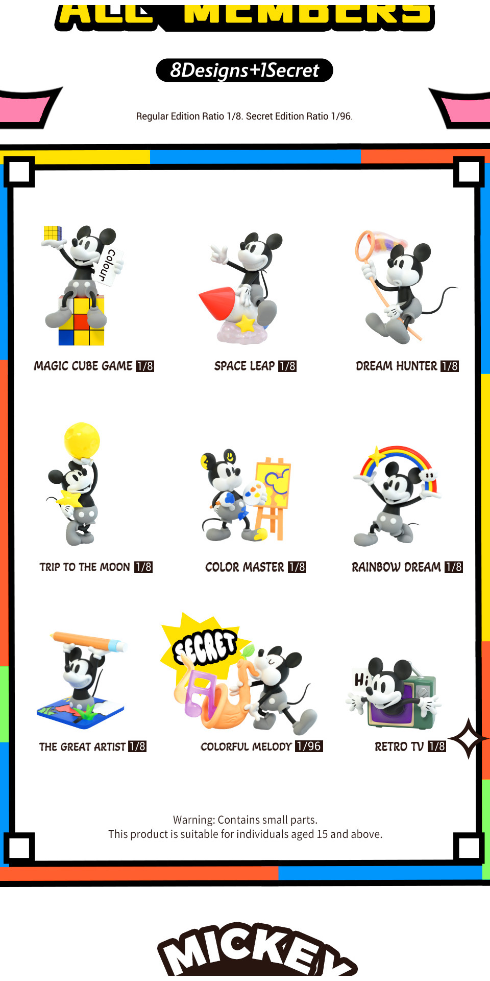 52TOYS Disney Mickey Mouse Color Hunting Series Blind Box Figure Toy ...