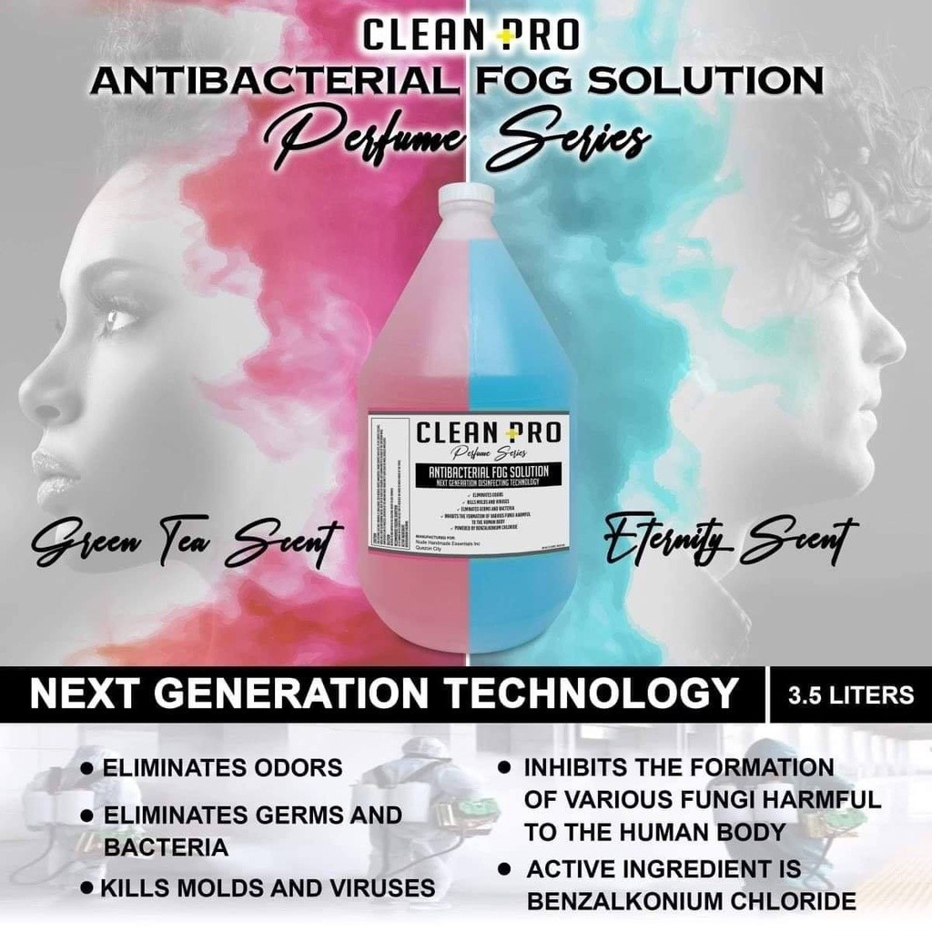 Clean Pro Antibacterial Fog Solution Perfume Series Green Tea 1 Liter ...