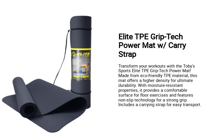 Toby's Sports Elite TPE Grip-Tech Power Mat w/ Carry Strap | Shopee ...