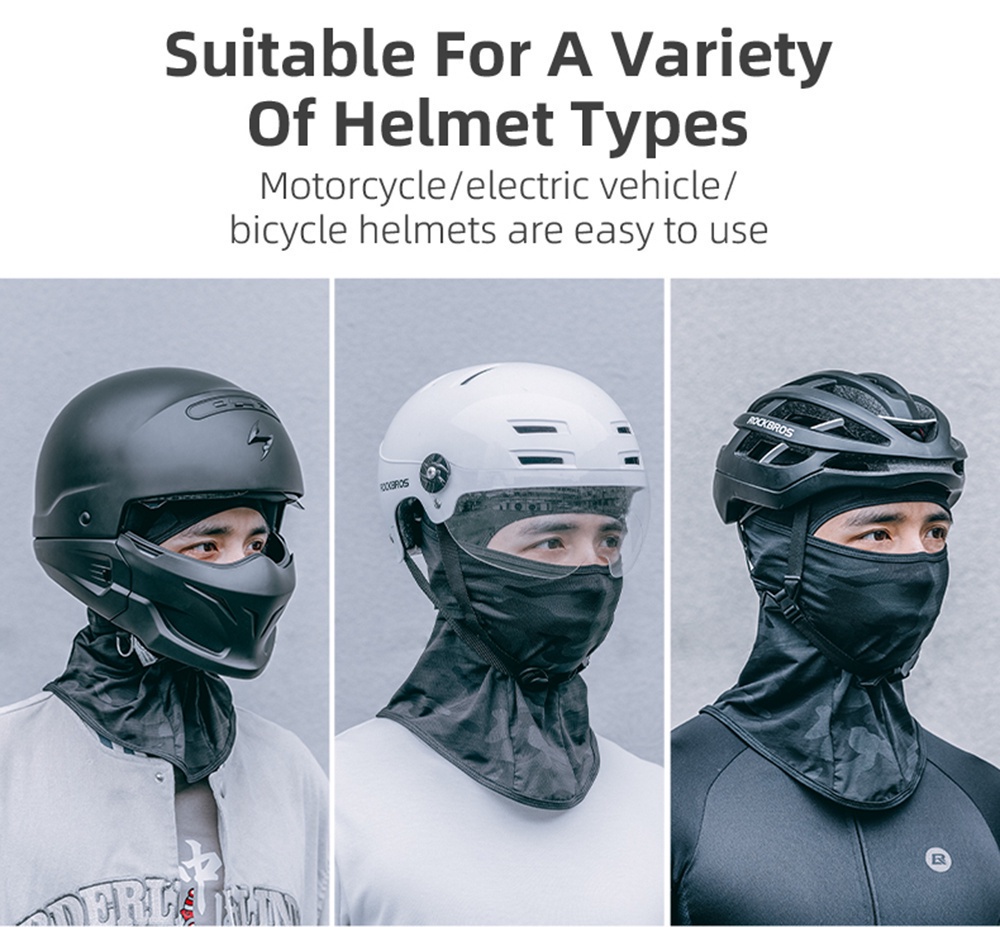 Local Delivery ROCKBROS Motorcycle Mask Summer Sun Protection Ice Silk ...