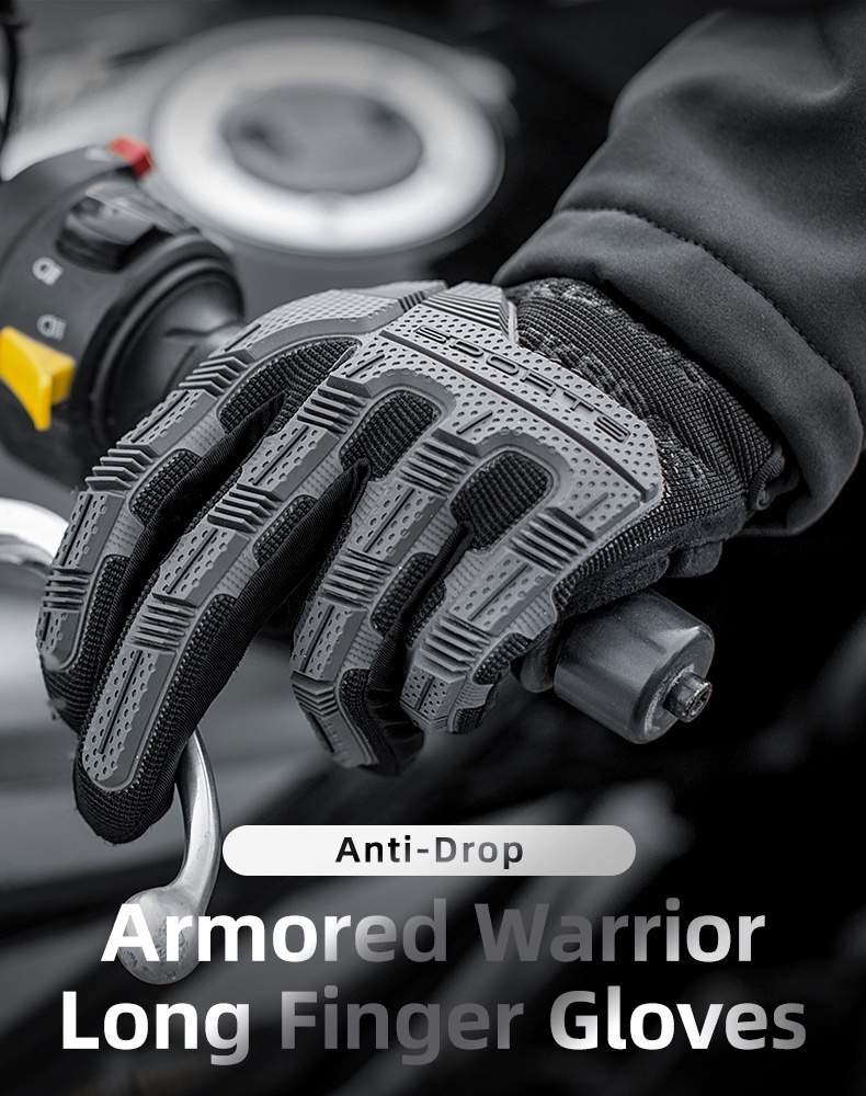 Local Delivery ROCKBROS Motorcycle Gloves Anti Slip Racing Riding ...
