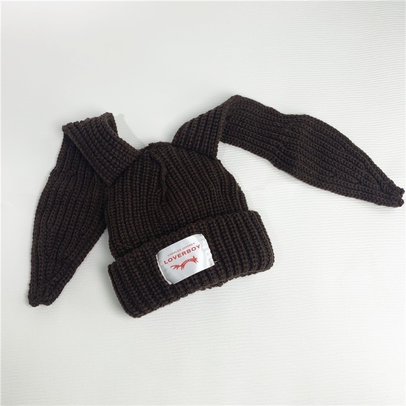 Kpop Stray Kids Kim Seung-min Same Style Knitted Hat with Long Rabbit ...
