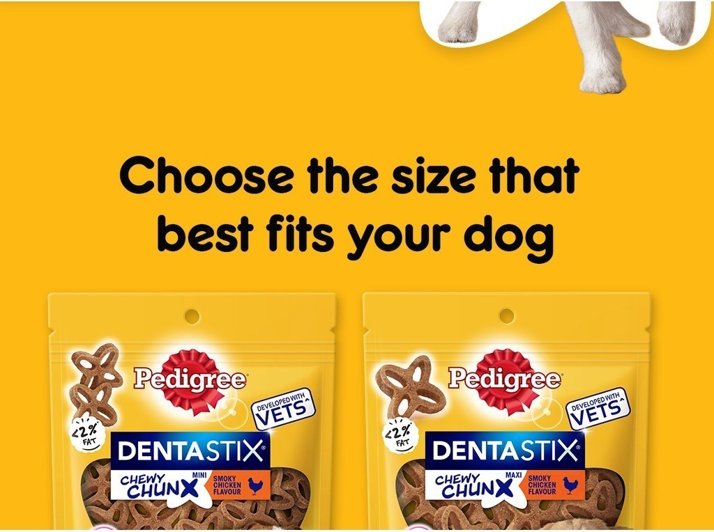 Pedigree Dentastix Chewy Chunx Dental Treats For Small/Medium Dogs – Chicken Flavor, 4oz Bag